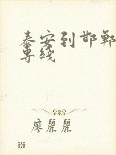 泰安到邯郸物流专线