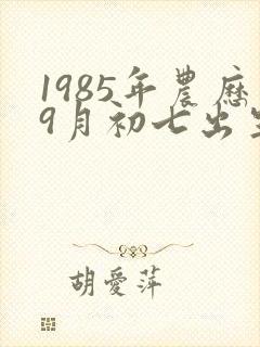 1985年农历9月初七出生是什么命