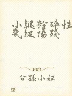 小腿粉碎性骨折几级伤残