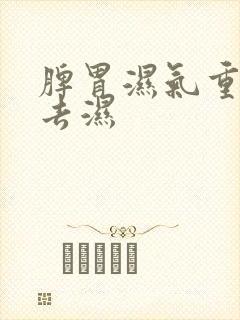 脾胃湿气重怎么去湿