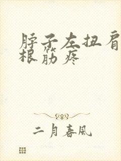 脖子左扭肩膀有根筋疼