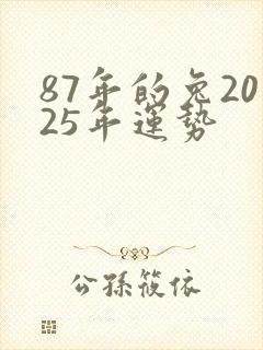 87年的兔2025年运势