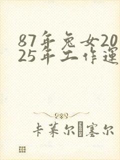 87年兔女2025年工作运势及运程如何