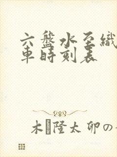 六盘水至织金汽车时刻表封面