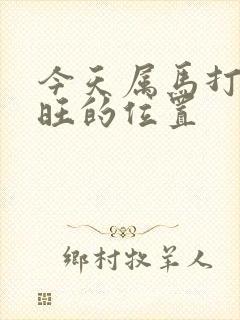 今天属马打牌最旺的位置