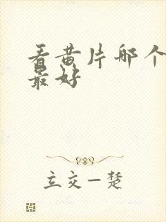 看黄片哪个软件最好