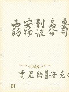 西安到乌鲁木齐的物流公司