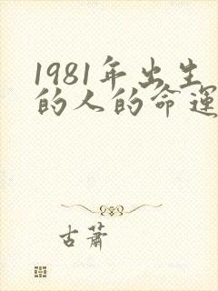 1981年出生的人的命运