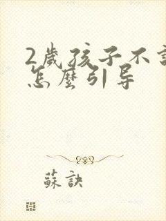 2岁孩子不说话怎么引导