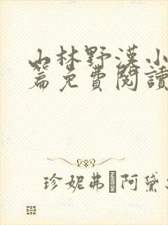 山林野汉小说全篇免费阅读