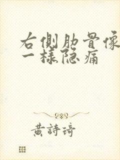 右侧肋骨像岔气一样隐痛封面