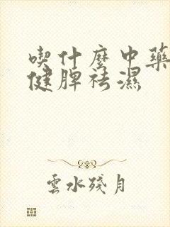 吃什么中药可以健脾祛湿