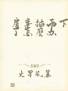 房事插两下就泄了怎么办