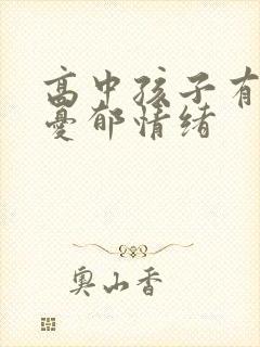 高中孩子有焦虑忧郁情绪