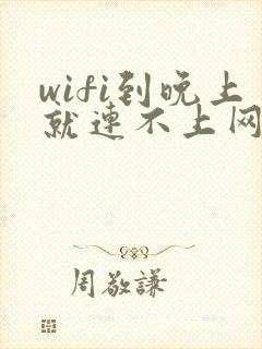 wifi到晚上就连不上网是怎么回事