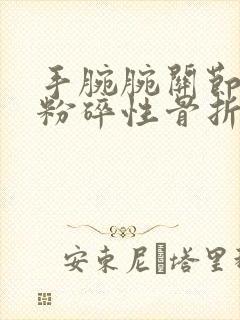 手腕腕关节桡骨粉碎性骨折