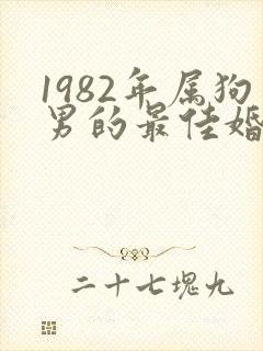 1982年属狗男的最佳婚配属相