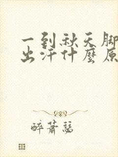 一到秋天脚底就出汗什么原因封面