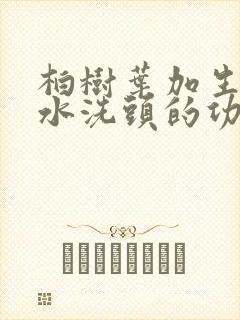 柏树叶加生姜煮水洗头的功效