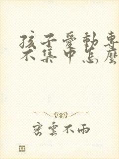 孩子爱动专注力不集中怎么回事封面