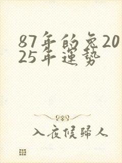 87年的兔2025年运势