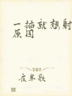 一插就想射什么原因