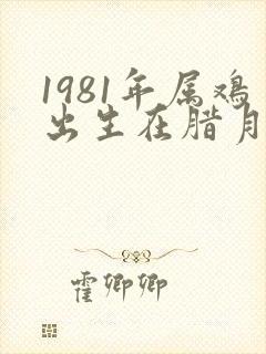 1981年属鸡出生在腊月的命运如何