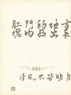 肛门的地方有一块肉凸出来是什么