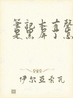 笔记本有声音但是黑屏了怎么办