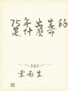 75年出生的兔是什么命