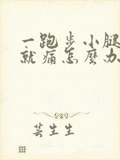 一跑步小腿前侧就痛怎么办