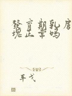 发育期乳房有硬块正常吗