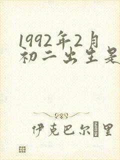 1992年2月初二出生是什么命