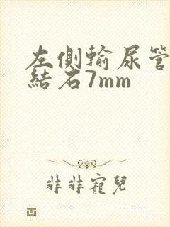 左侧输尿管下段结石7mm