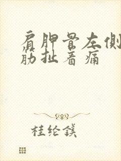 肩胛骨左侧一条筋扯着痛