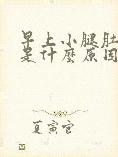 早上小腿肚抽筋是什么原因引起的