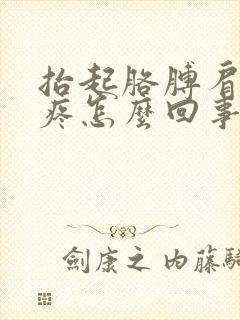 抬起胳膊肩膀就疼怎么回事