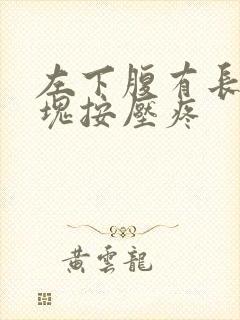 左下腹有长条硬块按压疼封面