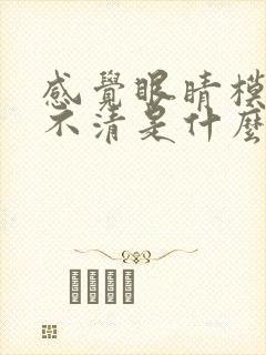 感觉眼睛模糊看不清是什么原因封面