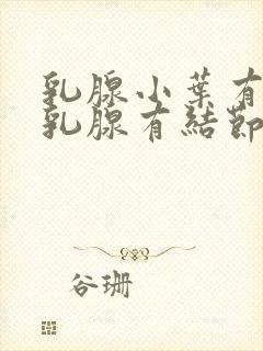 乳腺小叶有增生乳腺有结节