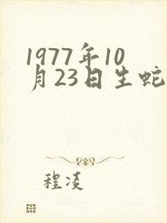 1977年10月23日生蛇命运如何封面