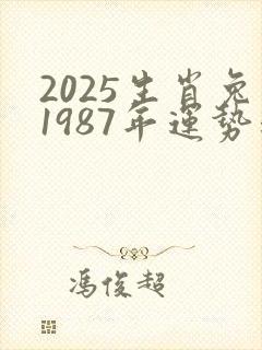 2025生肖兔1987年运势运程封面