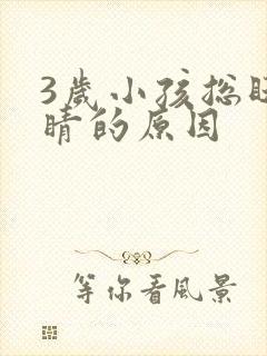 3岁小孩总眨眼睛的原因