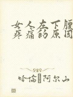 女人左下腹按压疼痛的原因有哪些封面