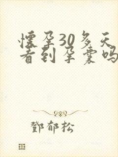 怀孕30多天能看到孕囊吗