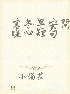 寒冬早安问候语暖心短句