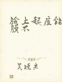 脸上起痘能敷面膜不