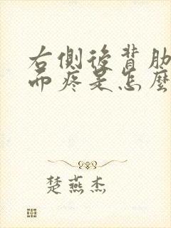 右侧后背肋骨里面疼是怎么回事封面