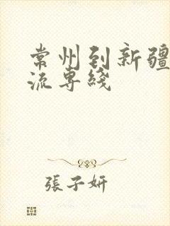 常州到新疆的物流专线封面