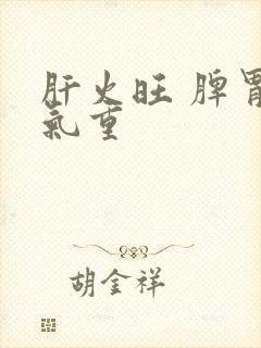 肝火旺 脾胃湿气重